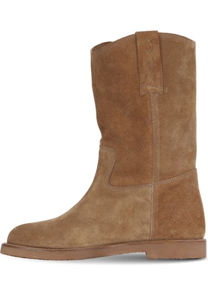 Taba Süet Kadın Düz Bot 39WB810 39WB810 modelleri