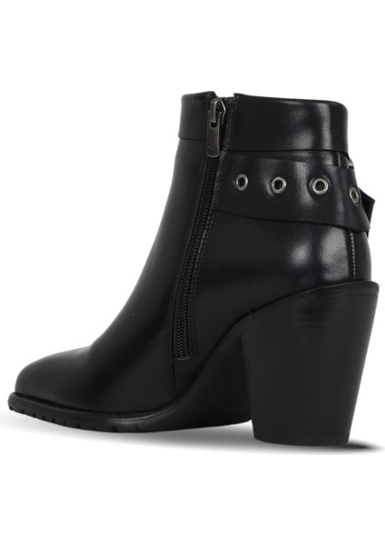 Siyah Deri Kadın Topuklu Bot 33WB9510 33WB9510 fırsatları