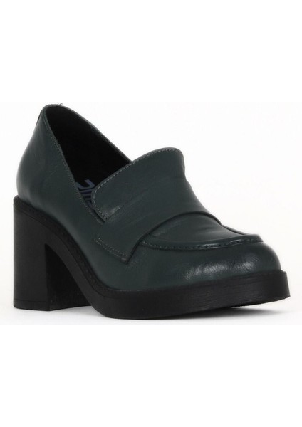 Yeşil Deri Kadın Topuklu Ayakkabı 01WZ7103 01WZ7103 fiyatları