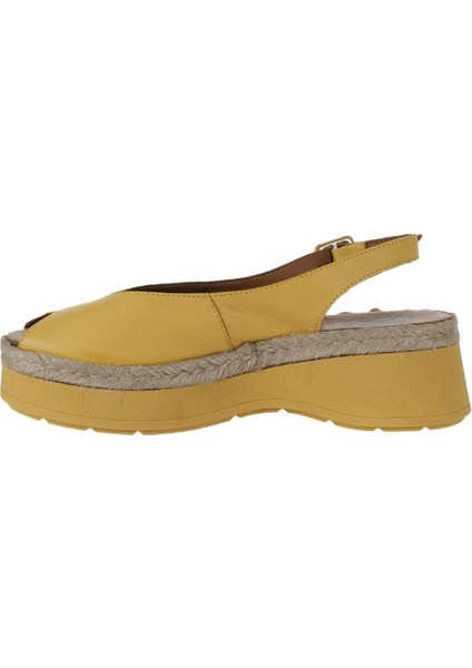 Sarı Deri Kadın Düz Sandalet 01WY8200 01WY8200 fırsatları