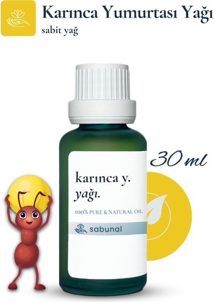 Doğal Karınca Yumurtası Yağı 30 ml - Tüy Azaltıcı ve Bakım Destekleyici