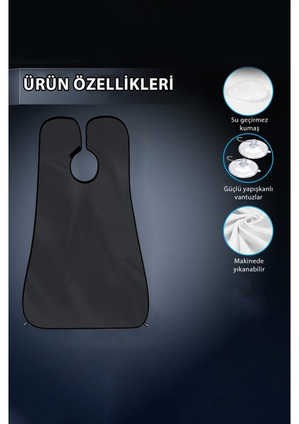 Saç ve Sakal Kesme Önlüğü Vantuzlu, Hijyenik ve Kullanışlı Tasarım indirimleri