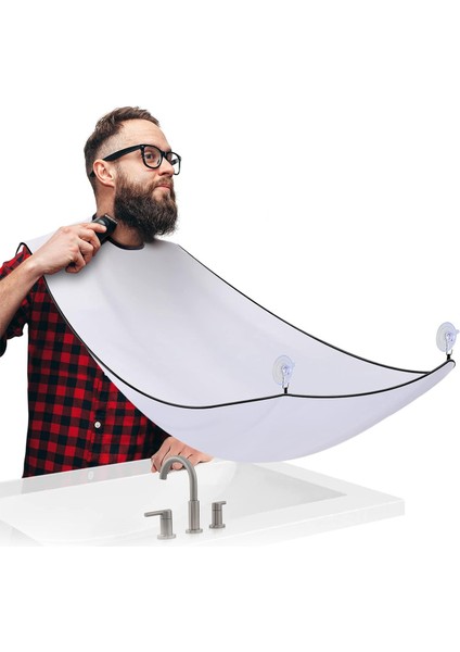 Beyaz Vantuzlu Sakal ve Saç Kesim Önlüğü, Pratik ve Evde Kullanım