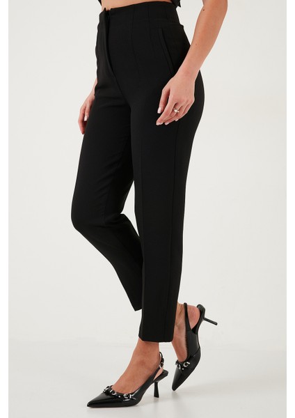 Regular Fit Yüksel Bel Düz Paça Havuç Pantolon Bayan Pantolon 68350109