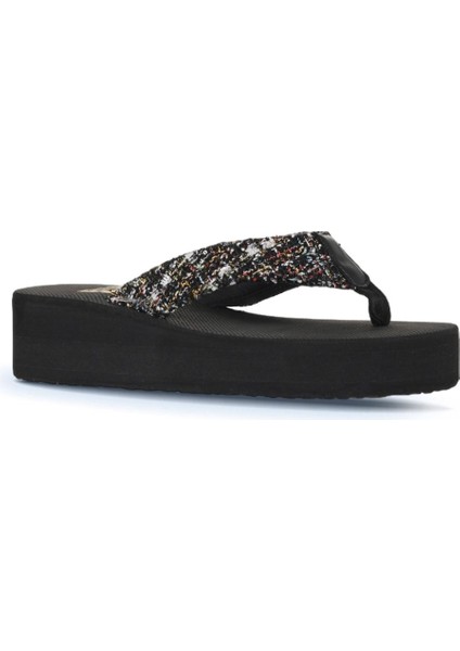 Siyah Hasır Kadın Dolgu Topuklu Terlik 26WT190244 26WT190244 fiyatları