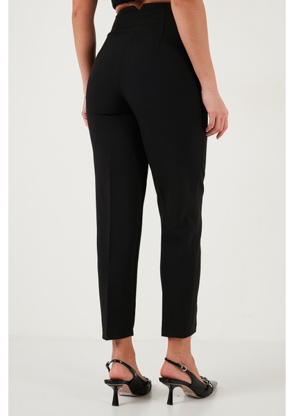 Regular Fit Yüksel Bel Düz Paça Havuç Pantolon Bayan Pantolon 68350109