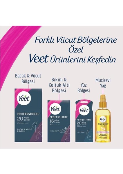 Bikini ve Koltuk Altı Için 16'lı Profesyonel Ağda Bandı, Rahat ve Temiz Kullanımlı