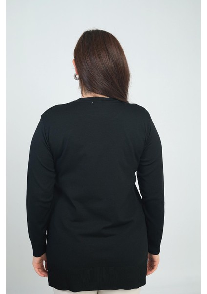 Kadın Tek Taraf Saç Örgülü Büyük Beden Likralı Tunik Bluz fırsatları