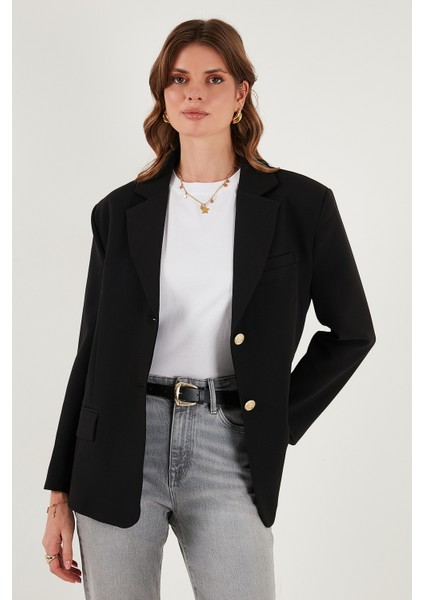 Regular Fit Ceket Yaka Düğmeli Blazer Ceket Bayan Ceket 6839562 modelleri