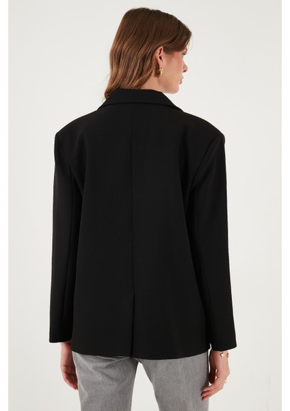 Regular Fit Ceket Yaka Düğmeli Blazer Ceket Bayan Ceket 6839562
