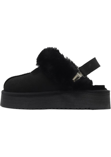 Siyah Süet Kadın Az Topuklu Terlik 05AG6104054 05AG6104054 modelleri