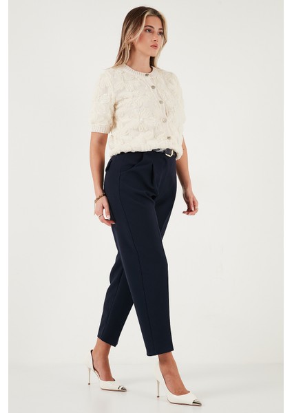 Regular Fit Yüksek Bel Düz Paça Kemerli Pantolon Bayan Pantolon 68350938 fiyatları