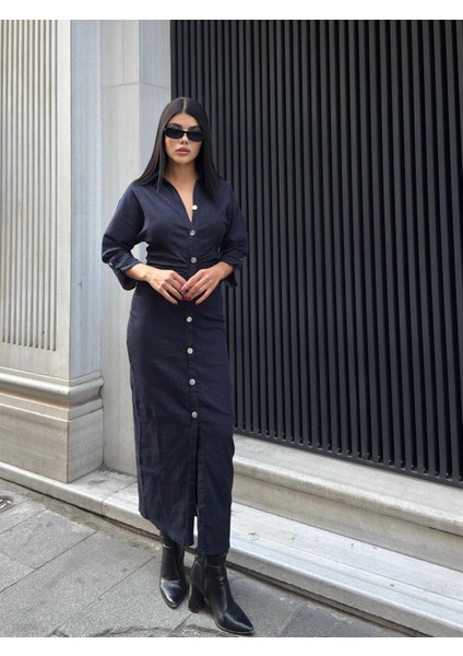 Beli Büzgülü Kot Elbise fiyatları