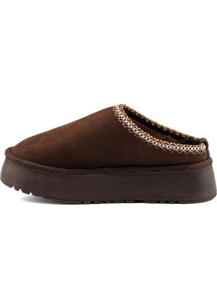 Perth Asimetrik Ağızlı Kadın Nakış Detaylı Kürk Slipper fiyatları