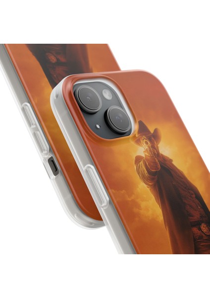 iPhone 11 Uyumlu Telefon Kılıfı – Şeffaf Desenli Kapak | Western Kovboy Rdr Tasarım modelleri
