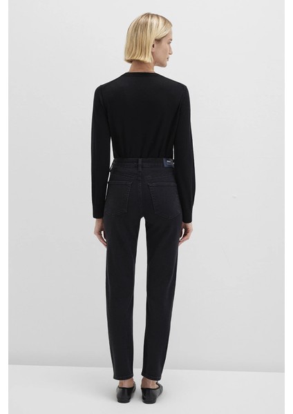 Cindy Pamuklu Mom Fit Yüksel Bel Dar Paça Jeans Bayan Kot Pantolon 100277 indirimleri