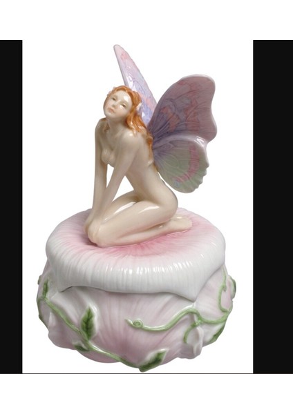 Porselen Perılı Mücevher Kutusu 9,5*9,5*13,5 cm