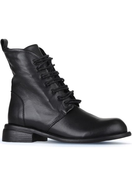 Siyah Deri Kadın Düz Bot 01WZ6805 01WZ6805 fiyatları