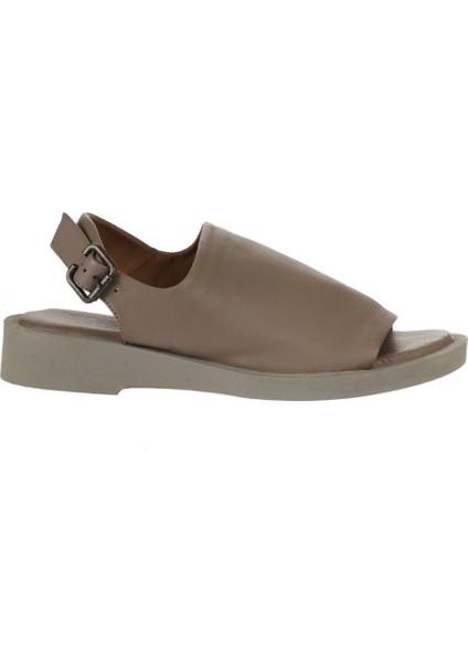 Gri Deri Kadın Düz Sandalet 01WY2917 01WY2917 fiyatları