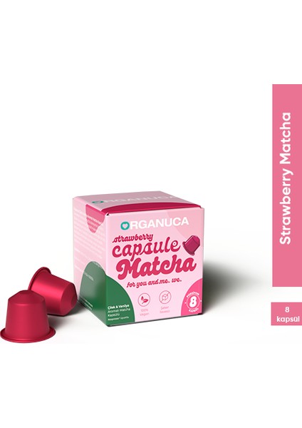 Berry-Vanilla Matcha - Çilek Vanilya Aromalı Matcha Kapsül 3'lü Paket fiyatları