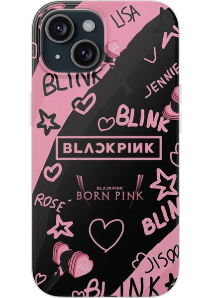 iPhone 11 Uyumlu Telefon Kılıfı – Şeffaf Desenli Kapak | Blackpink Tasarım