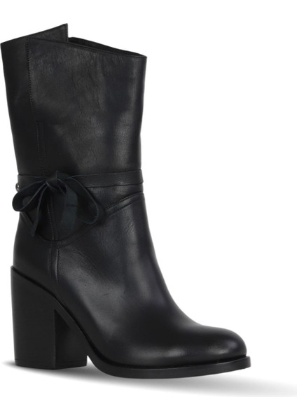 Siyah Zig Deri Kadın Topuklu Bot 30WB4035 30WB4035 fiyatları