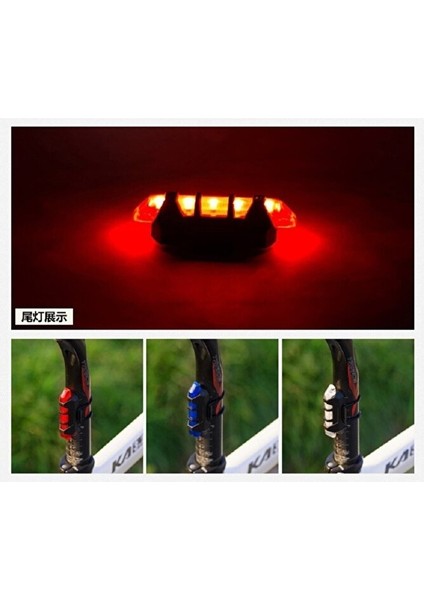 Fonksiyonlu USB Şarjlı 4 Modlu Bisiklet Arka Stop Lambası Ikaz Uyarı Işığı fırsatları