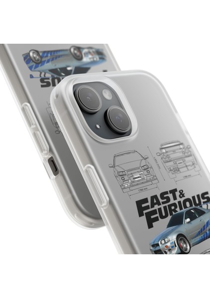 iPhone 11 Uyumlu Telefon Kılıfı – Şeffaf Desenli Kapak | Fast & Furious Nissan Skyline Gtr R34 Tasarım indirimleri