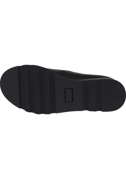 Siyah Deri Kadın Dolgu Topuklu Ayakkabı 01WZ7205 01WZ7205 indirimleri