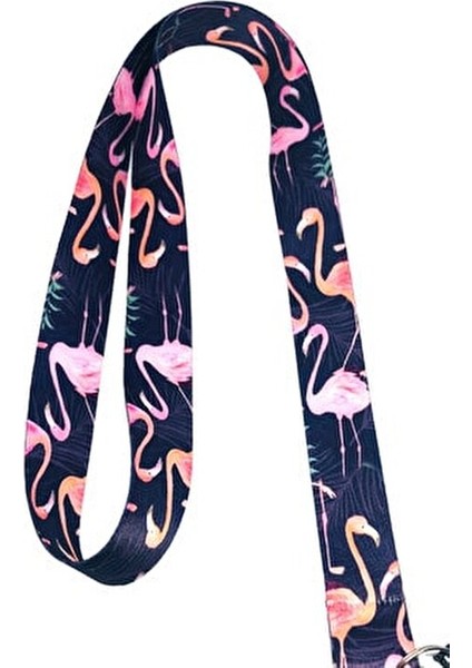 Flamingo Yaka Kartı Boyun İpi 42 cm Uzunluk 20 mm Genişlik Canlı Renkler fiyatları