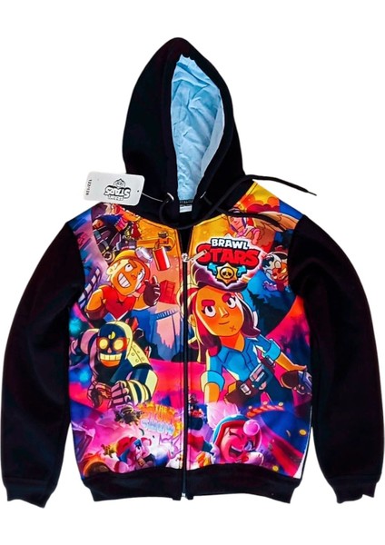 Çocuk Kapüşonlu Sweatshirt 3D Baskılı Oyun Karakterli