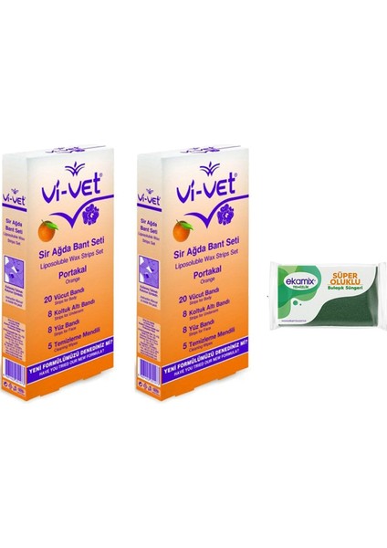 Doğal Portakal Aromalı Ağda Bant Seti, 2'li Paket