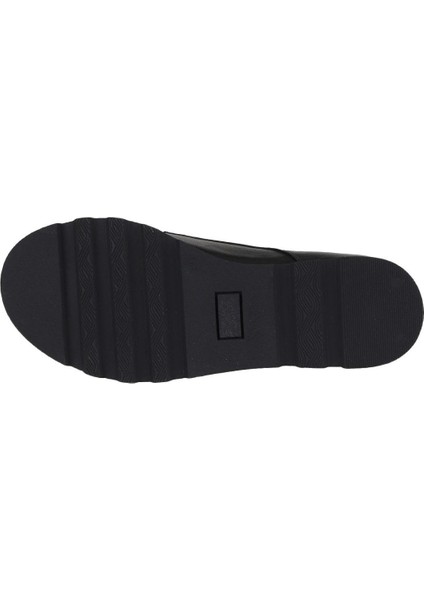 Siyah Deri Kadın Dolgu Topuklu Ayakkabı 01WZ7204 01WZ7204 indirimleri