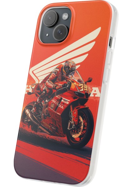 iPhone 11 Uyumlu Telefon Kılıfı – Şeffaf Desenli Kapak | Honda Yarış Motoru Tasarım fiyatları