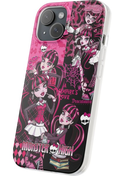 iPhone 11 Desenli Şeffaf iPhone 11 Uyumlu Telefon Kılıfı – Şeffaf Desenli Kapak | Monster High Draculaura Tasarımtelefon Kılıfı fiyatları