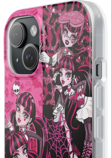 iPhone 11 Desenli Şeffaf iPhone 11 Uyumlu Telefon Kılıfı – Şeffaf Desenli Kapak | Monster High Draculaura Tasarımtelefon Kılıfı modelleri