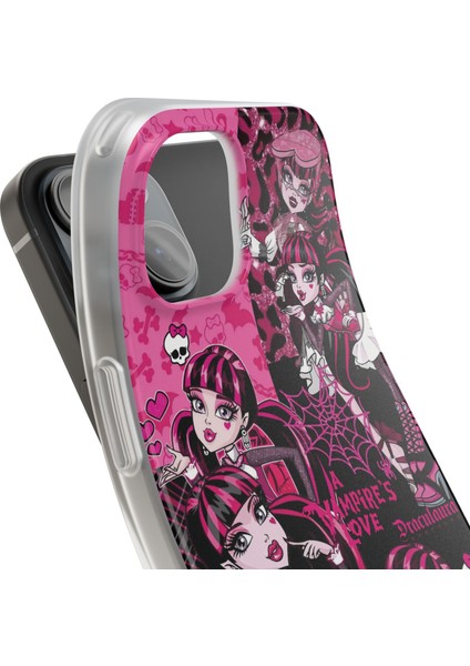 iPhone 11 Desenli Şeffaf iPhone 11 Uyumlu Telefon Kılıfı – Şeffaf Desenli Kapak | Monster High Draculaura Tasarımtelefon Kılıfı