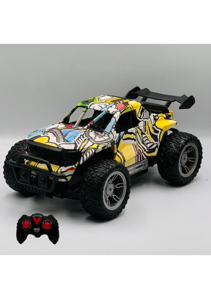 Uzaktan Kumandalı Arazi Aracı Şarlı Yan Panel Işıklı Full Fonksiyon Grafiti Model Renkli R/c Araba
