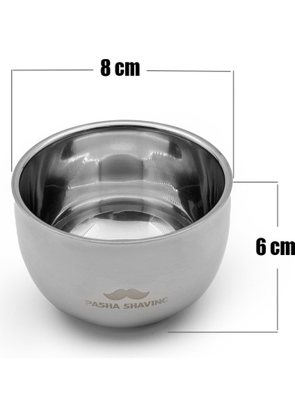 Çift Katmanlı Çelik Tıraş Kasesi, Seyahat Boy, 8x6 Cm, Avuç Içi Tasarım fiyatları