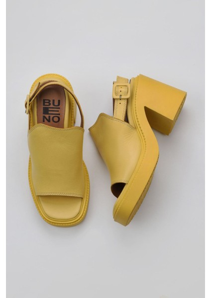 Sarı Deri Kadın Topuklu Sandalet 01WY12700 01WY12700