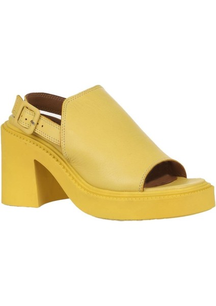 Sarı Deri Kadın Topuklu Sandalet 01WY12700 01WY12700 modelleri