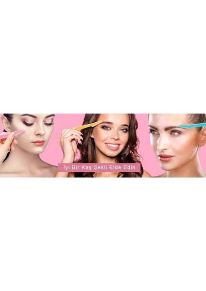 24'lü Kaş Usturası Seti (8 Paket) - Güzel ve Bakımlı Kaşlar Için Ideal