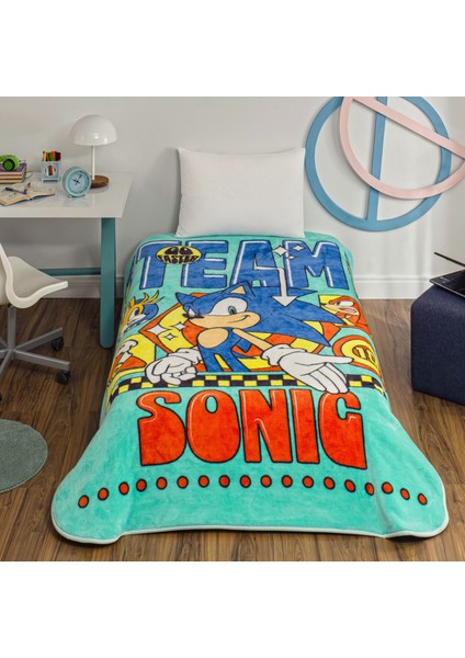 Lisanslı Sonıc Team Tek Kişilik Battaniye