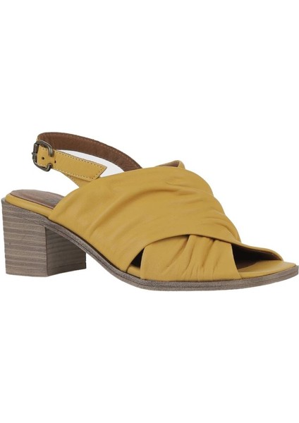 Sarı Deri Kadın Topuklu Sandalet 01WY4902 01WY4902 modelleri