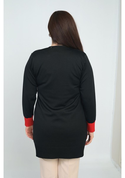 Kadıntek Tarafı Enine Çizgili Büyük Beden Uzun Hırka fırsatları