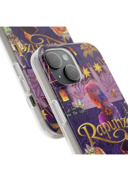 iPhone 11 Uyumlu Telefon Kılıfı – Şeffaf Desenli Kapak | Rapunzel Prenses Tasarım modelleri
