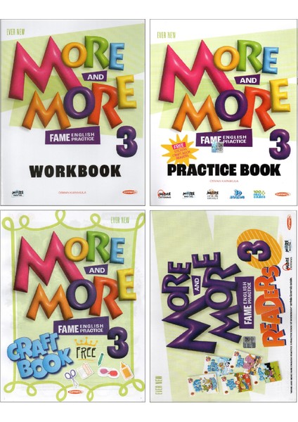 Kurmay Elt More And More 3.sınıf Practice Book+Work Book +Craft Book+Readers (4 Lü Set)