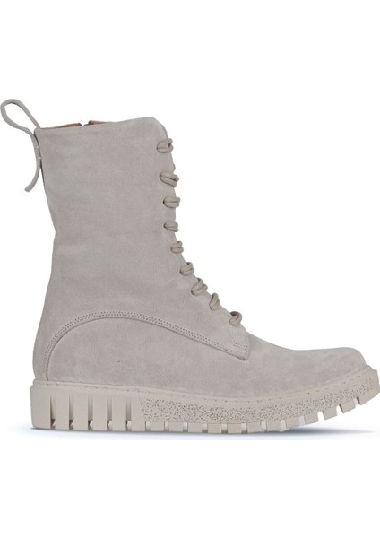 Bej Süet Kadın Düz Bot 01WZ5208 01WZ5208