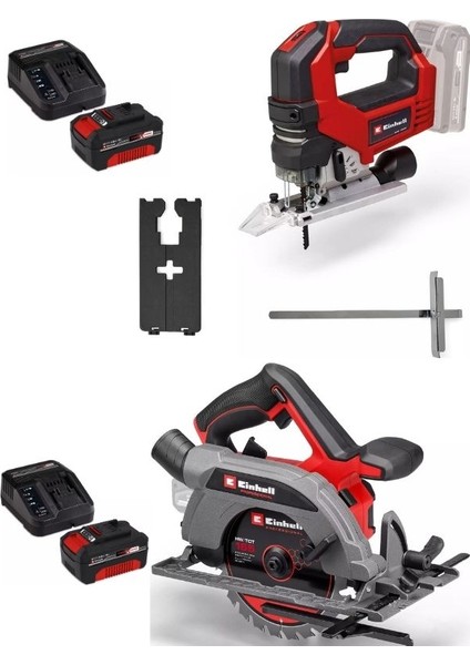 Tp-Cs 18/165 Li Bl Daire Testere Tp-Js 18/135 Bl Dekupaj 2X4.0AH Kömürsüz Set