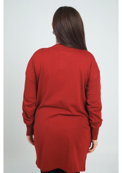 Kadın Önü Tek Cepli Taş Baskı Detaylı Büyük Beden Trikotunik Bluz fırsatları